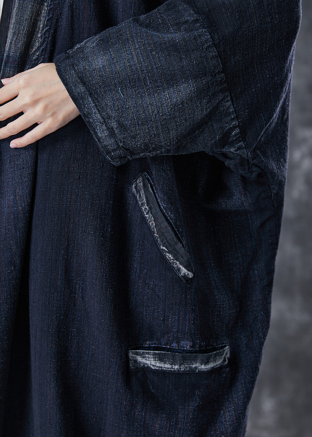 WW | Marine Oversized Chinese Button Cotton Trench Coats