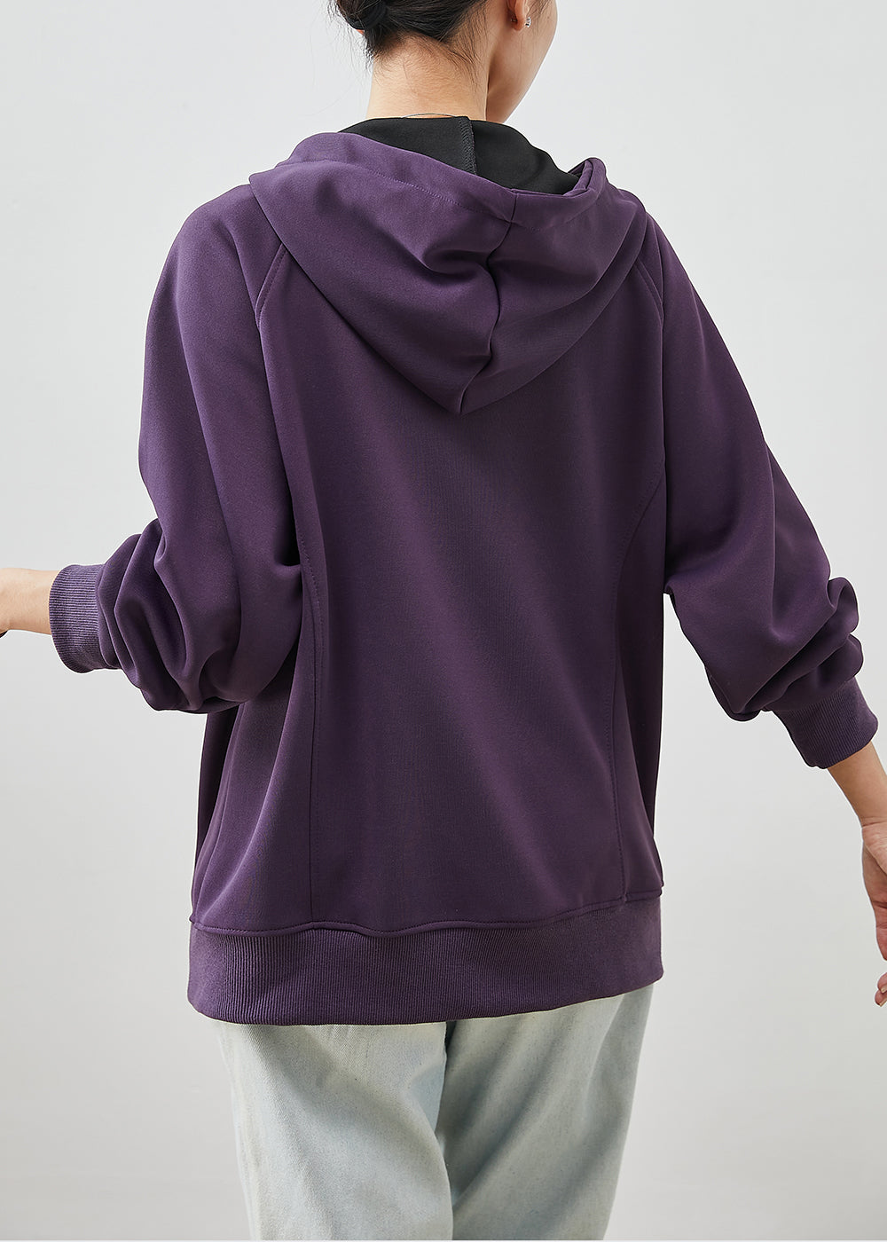WW | Lila Kapuzen Baumwoll Sweatshirts Mäntel