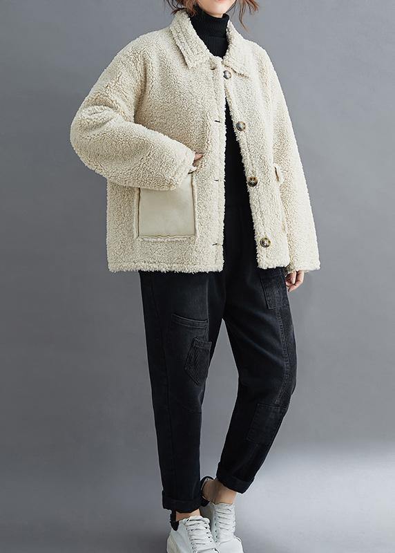 WW | beige Mäntel Qualitätsoberbekleidung Arbeitsoutfits Revers Taschen Oberbekleidung