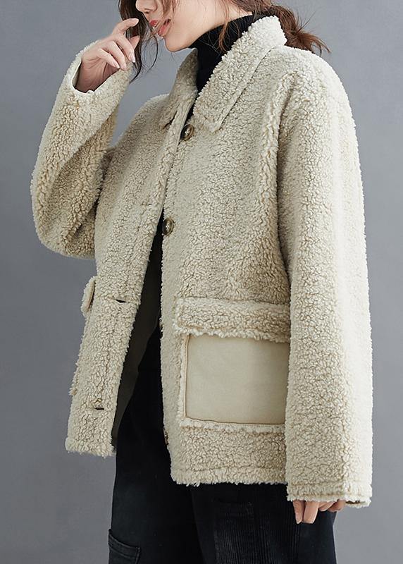 WW | beige Mäntel Qualitätsoberbekleidung Arbeitsoutfits Revers Taschen Oberbekleidung