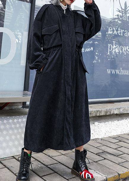 WW | Reißverschluss Mode Mäntel Frauen schwarz Plus Size Bekleidung Outwear