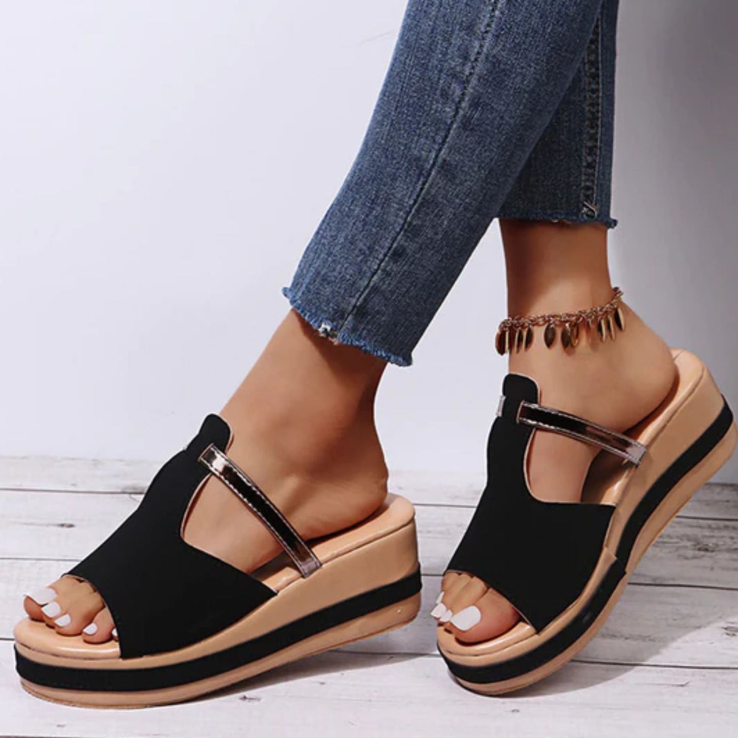 WW | formbewusste, orthopädische Sandalen mit hohem Absatz