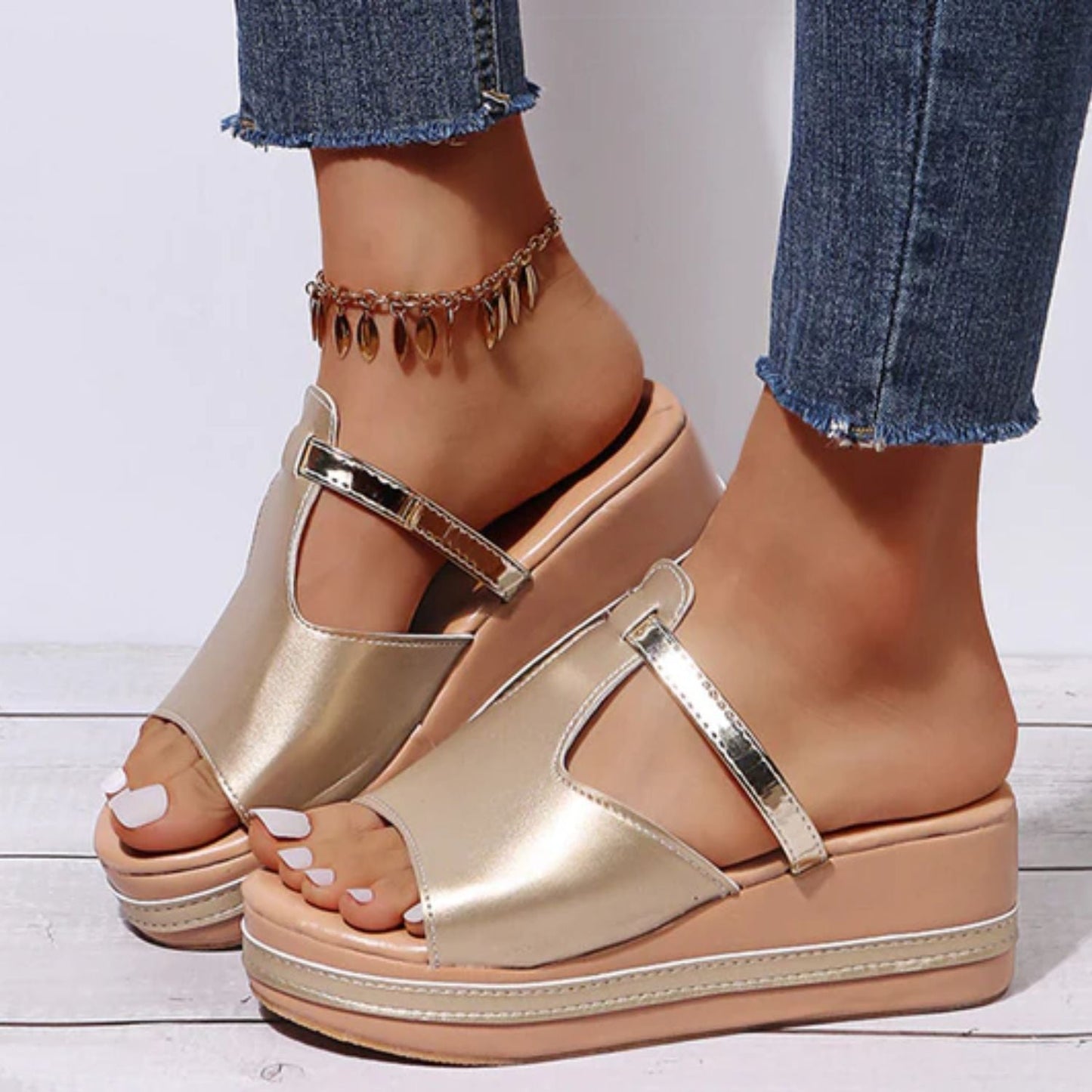 WW | formbewusste, orthopädische Sandalen mit hohem Absatz