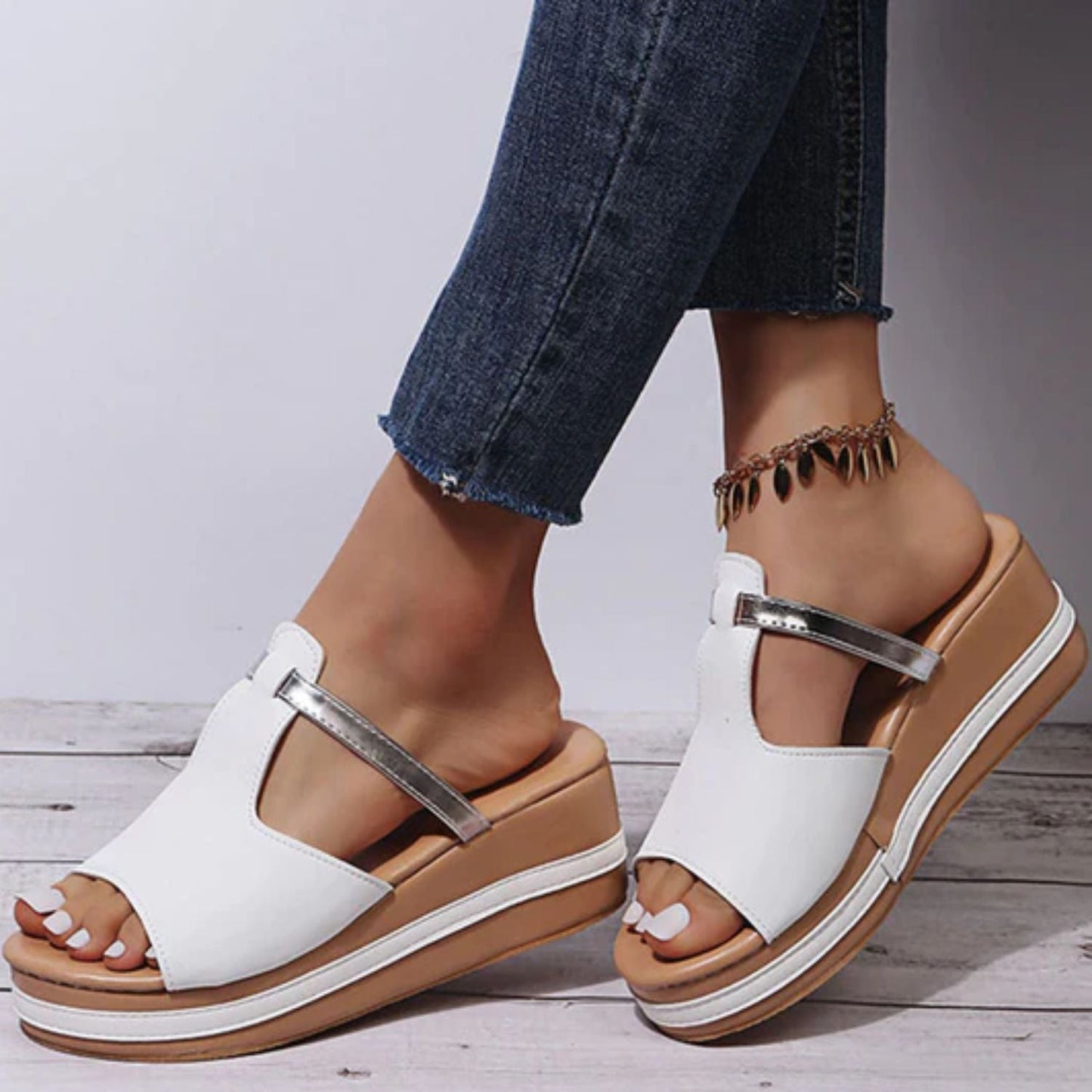 WW | formbewusste, orthopädische Sandalen mit hohem Absatz
