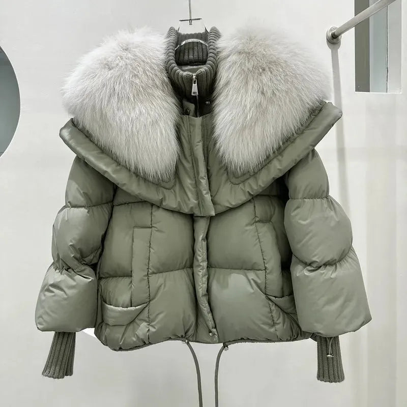 WW | Damenkurzmantel mit gepolstertem Kapuze für den Winter