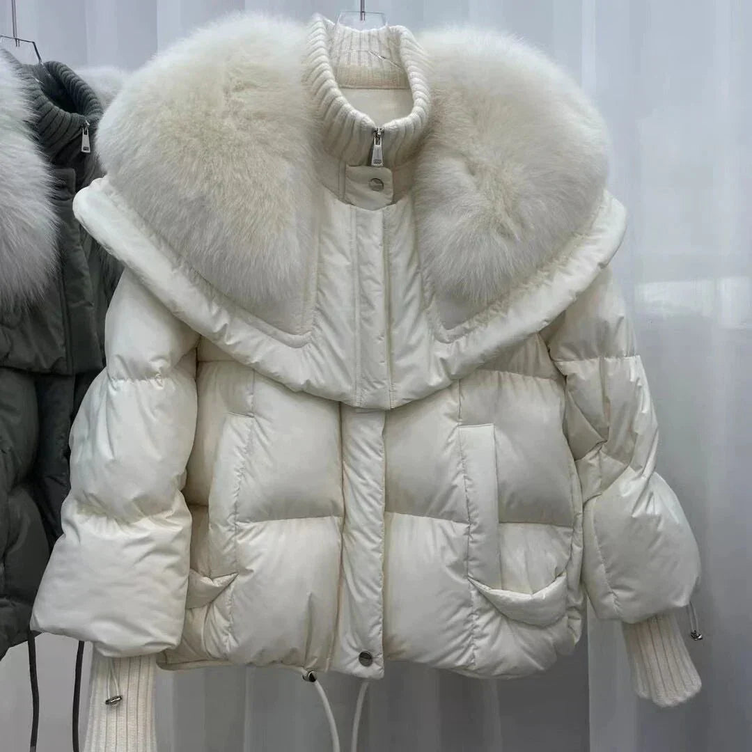 WW | Damenkurzmantel mit gepolstertem Kapuze für den Winter