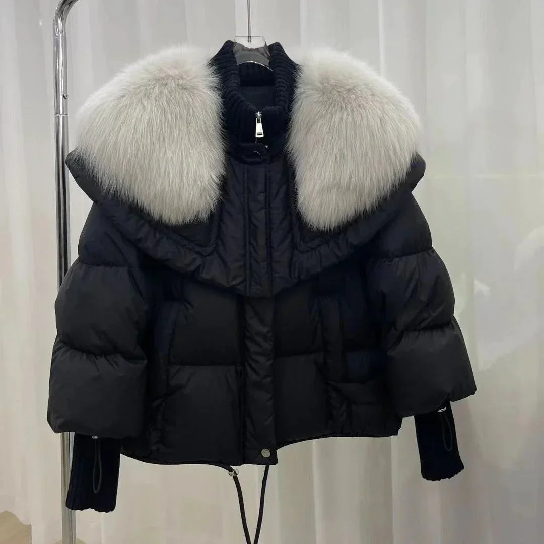WW | Damenkurzmantel mit gepolstertem Kapuze für den Winter
