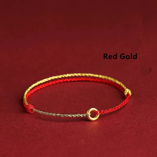 WW | Hand-Woven Golden Circle Bracelet