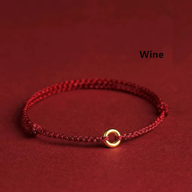 WW | Hand-Woven Golden Circle Bracelet