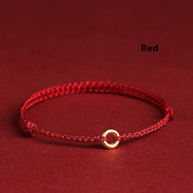 WW | Hand-Woven Golden Circle Bracelet