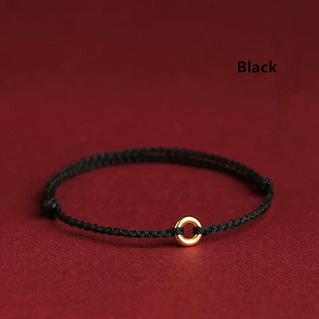 WW | Hand-Woven Golden Circle Bracelet