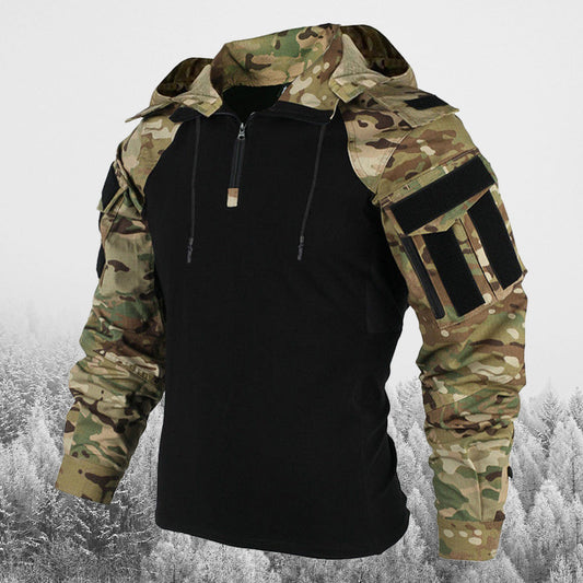 WW | Halb Reißverschluss Kapuze Taktische Jacke Herrenjacke