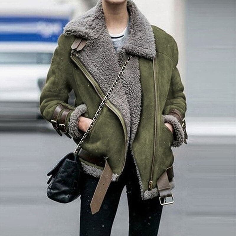 WW | High-quality suede jacket with faux leather lining