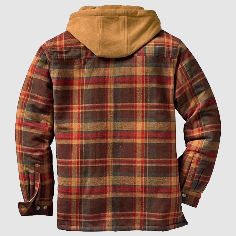 WW | Plaid Hooded Padded Lining Jacket Men's Jacket