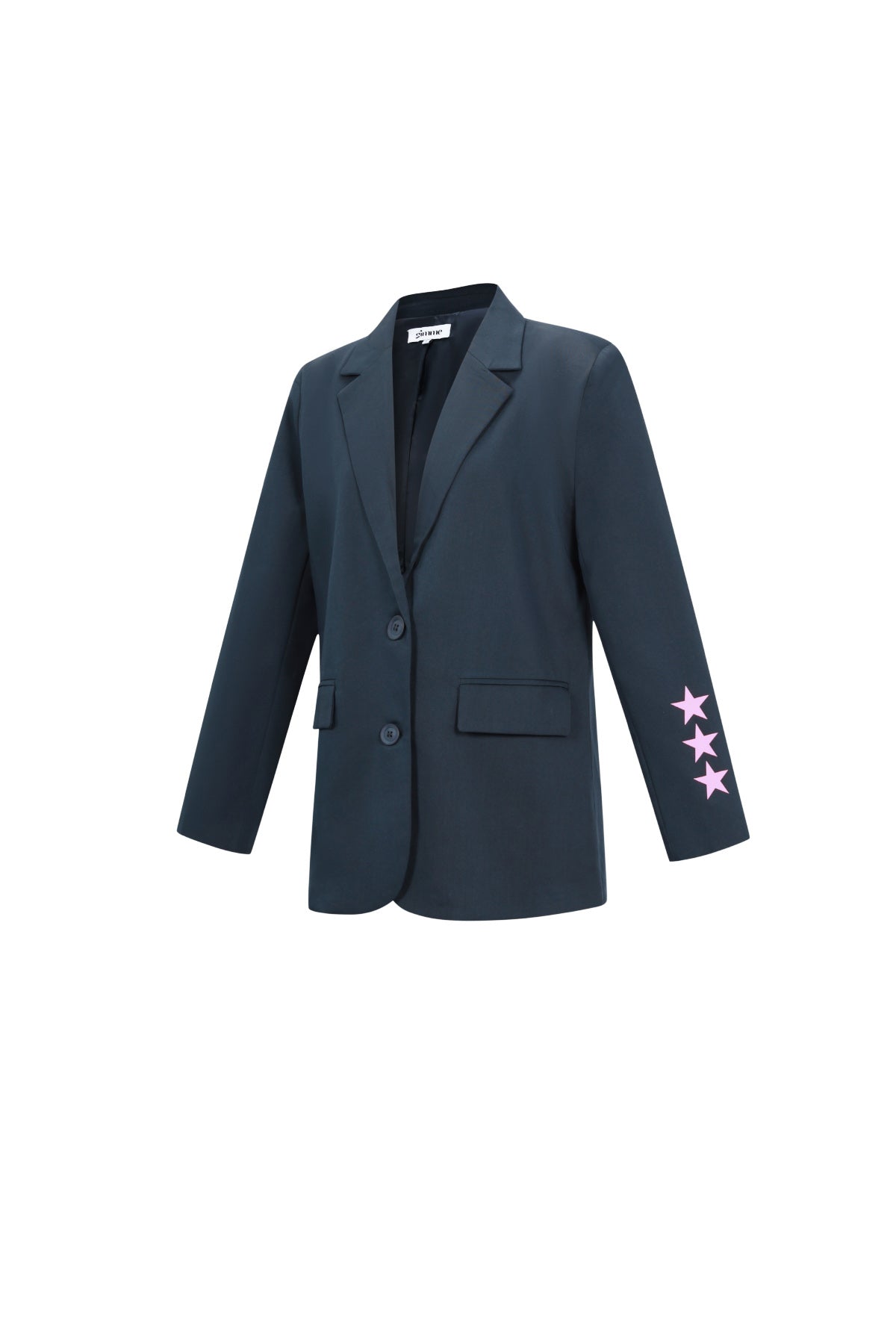 WW | Blazer Sterne Bedruckt Locker Sitzender Blazer Damenblazer