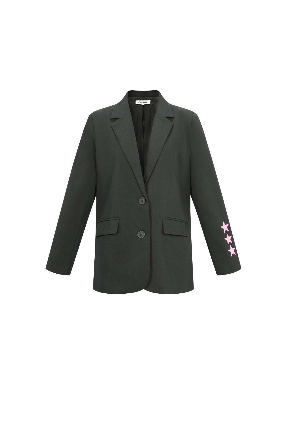 WW | Blazer Sterne Bedruckt Locker Sitzender Blazer Damenblazer