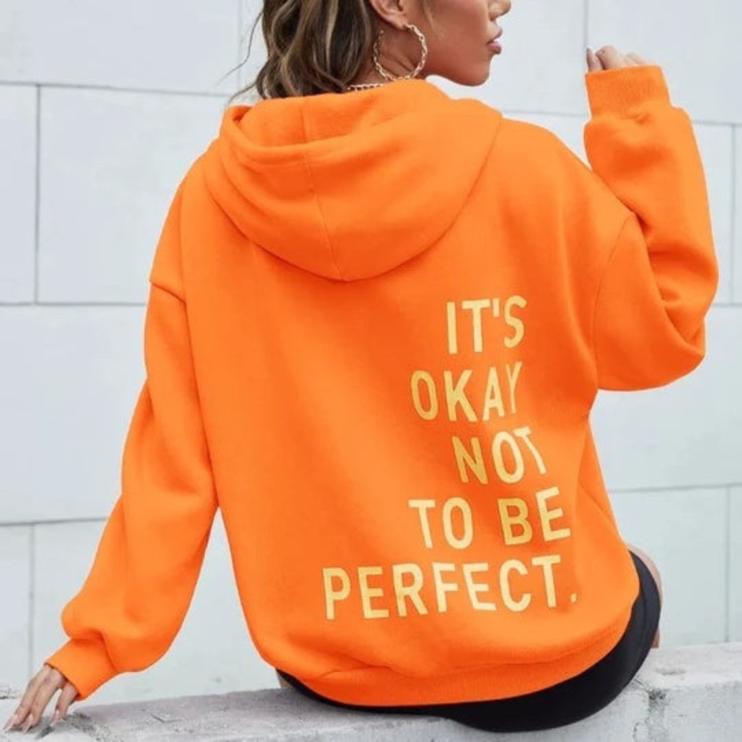 WW | Hoodie Comfortable Loose Fit Hoodie with Text Women's Hoodie