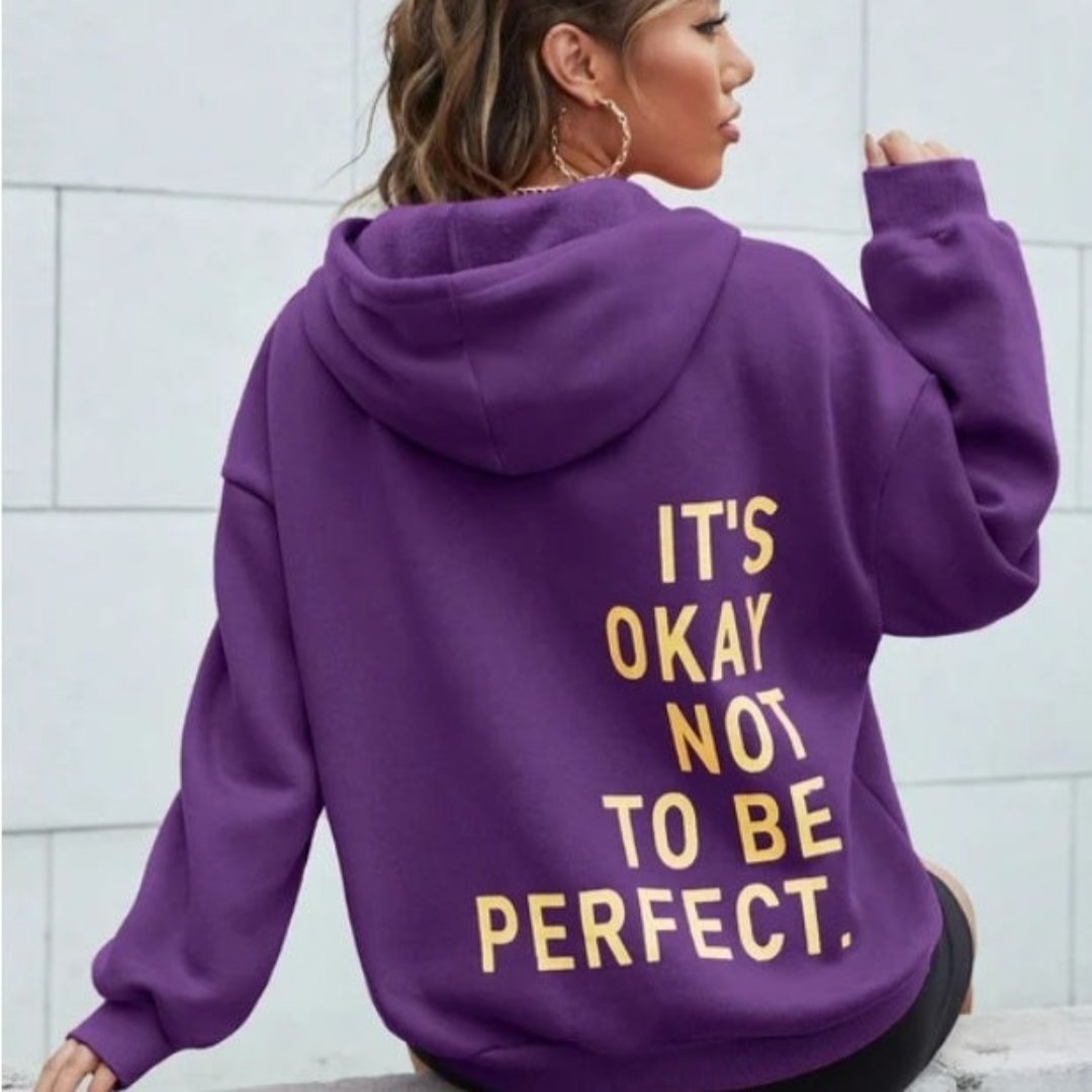 WW | Hoodie Comfortable Loose Fit Hoodie with Text Women's Hoodie
