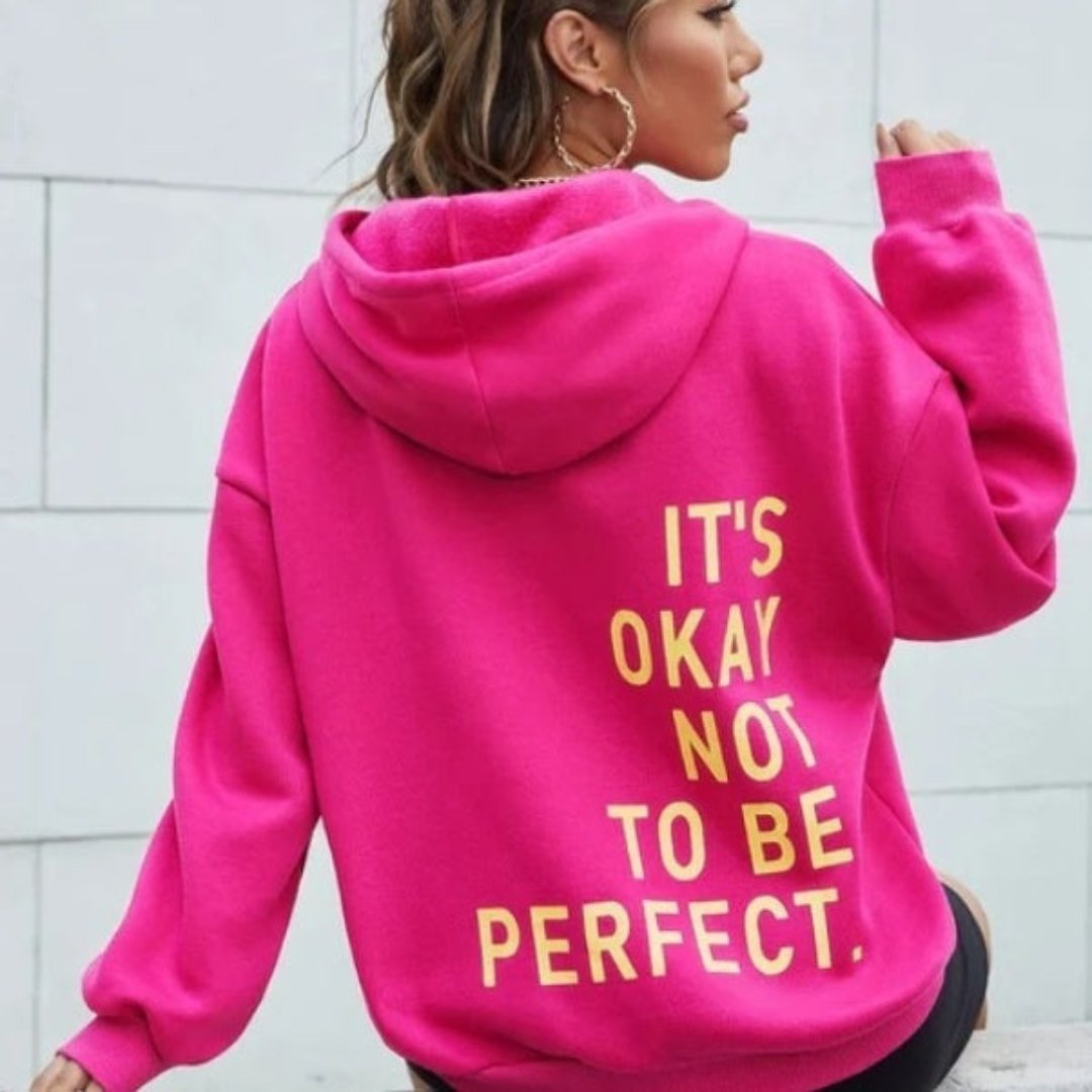 WW | Hoodie Comfortable Loose Fit Hoodie with Text Women's Hoodie