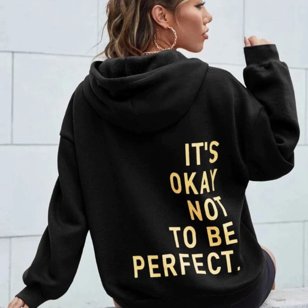 WW | Hoodie Comfortable Loose Fit Hoodie with Text Women's Hoodie