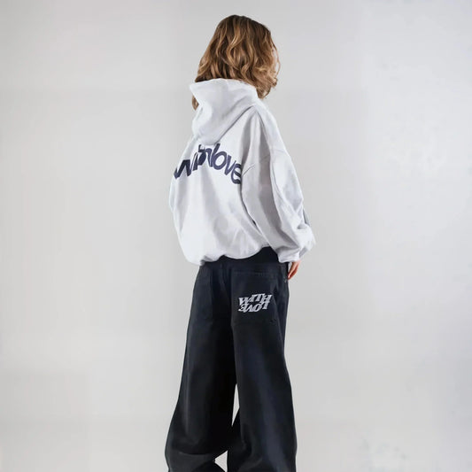 WW | Kapuzenpullover Lockere Passform Bequem Pullover Kapuzenpullover Unisex Kapuzenpullover