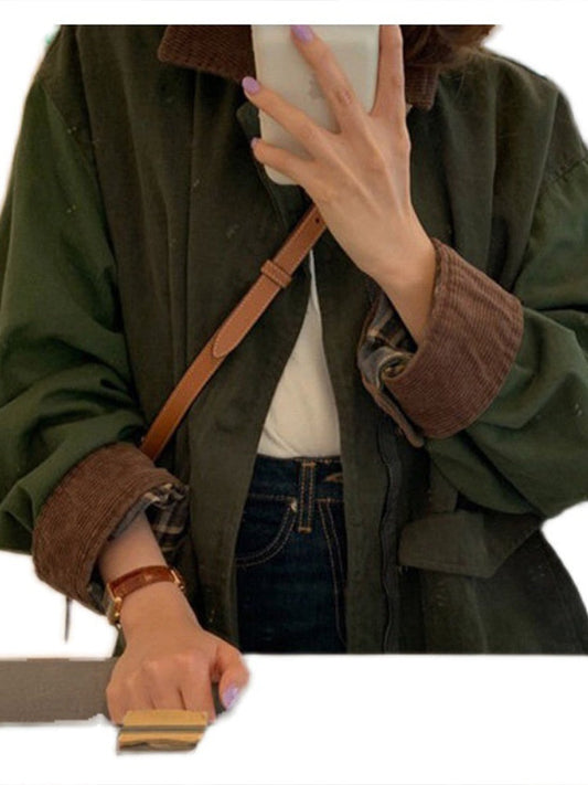 WW | Jacket Olive Green Autumn Parka Jacket Women's Jacket