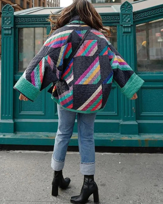 WW | Open Front Vintage Padded Quilted Jacket Women's Jacket