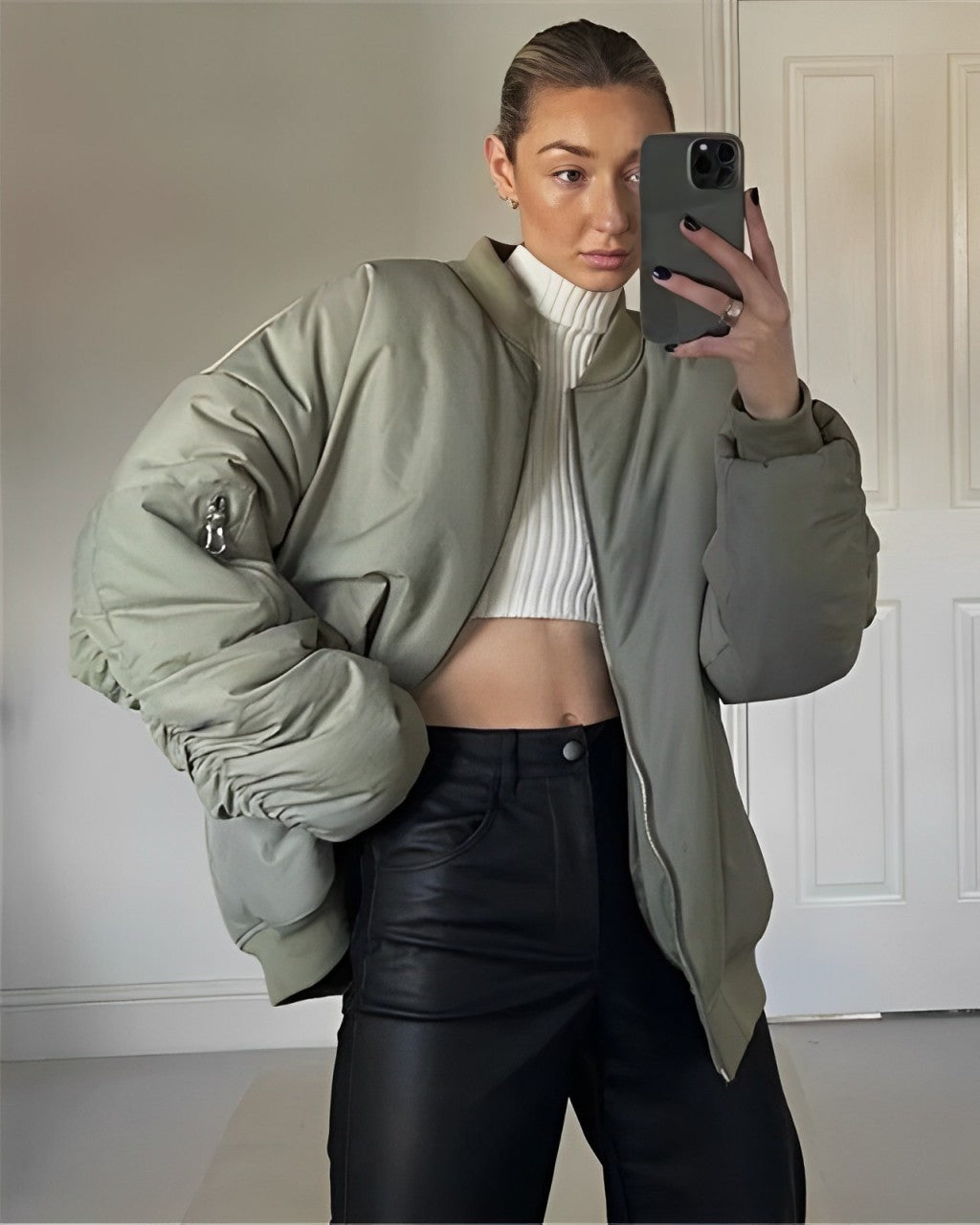 WW | Warm Padded Winter Bomber Jacket for Women