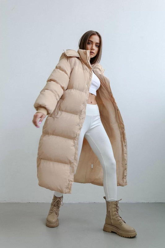 WW | Übergröße Gesteppter Puffer Trenchcoat Für Frauen