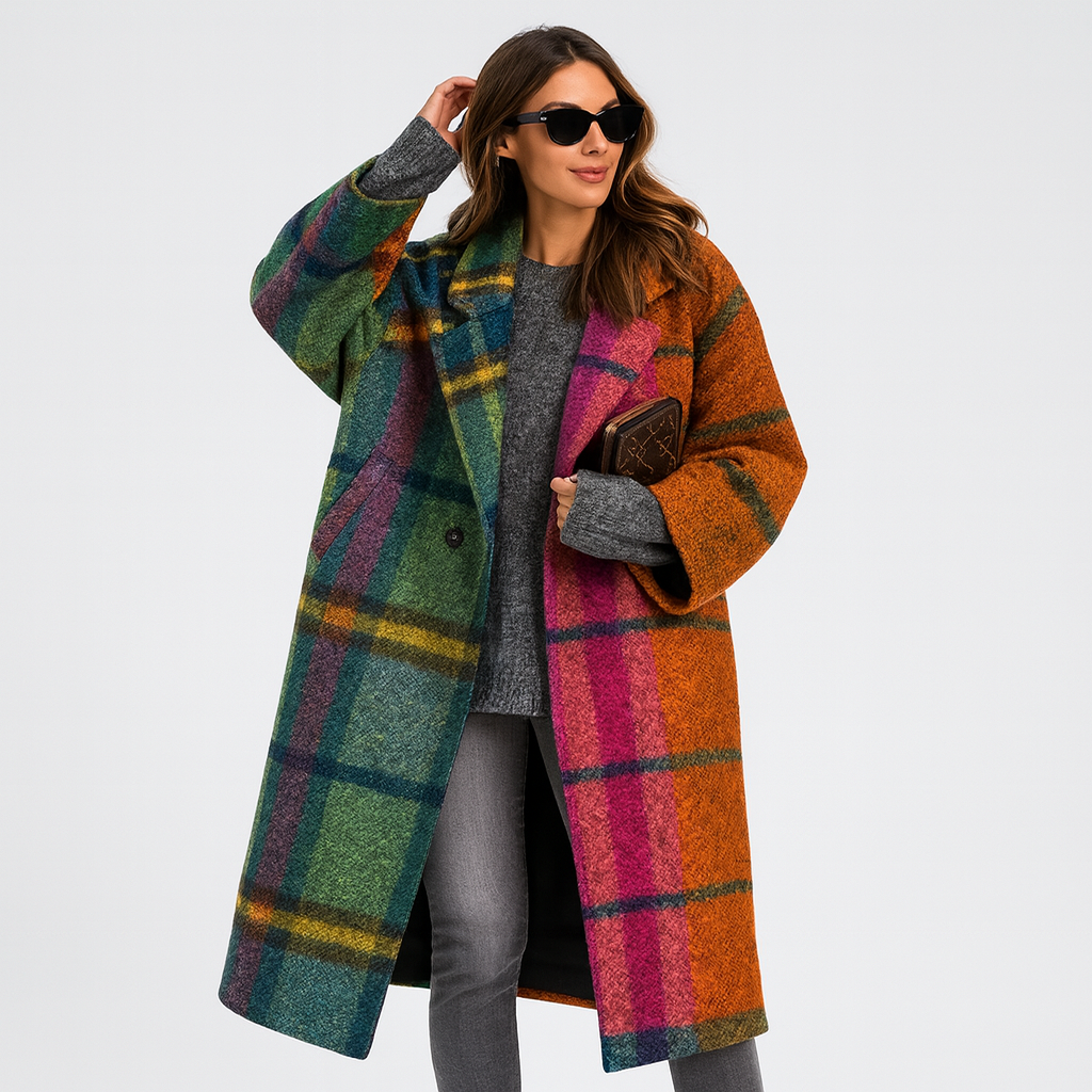 WW | Wolljacke Lang Lockere Passform Wintertrenchcoat Winterjacke für Damen
