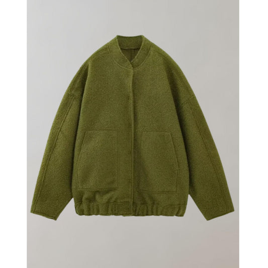WW | Bomber Jacket Button Closure Pockets Women's Jacket