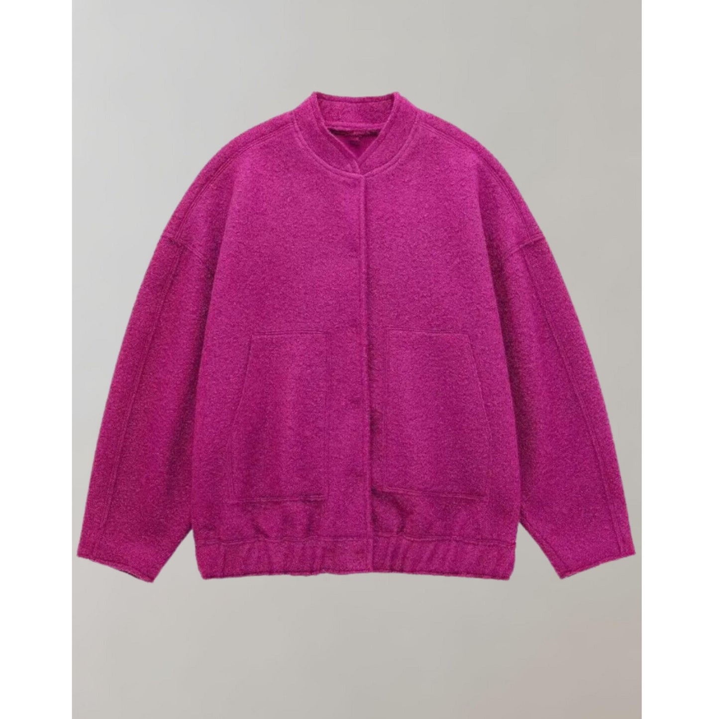 WW | Bomberjacke Knopfverschluss Taschen Jacke Damenjacke