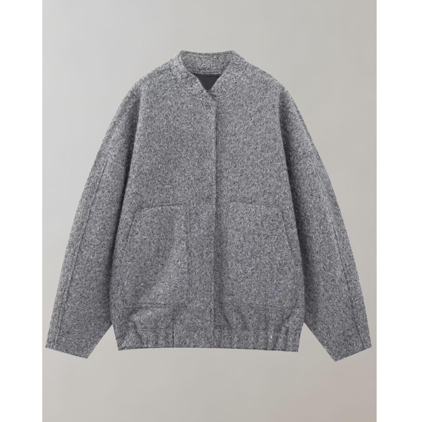 WW | Bomberjacke Knopfverschluss Taschen Jacke Damenjacke
