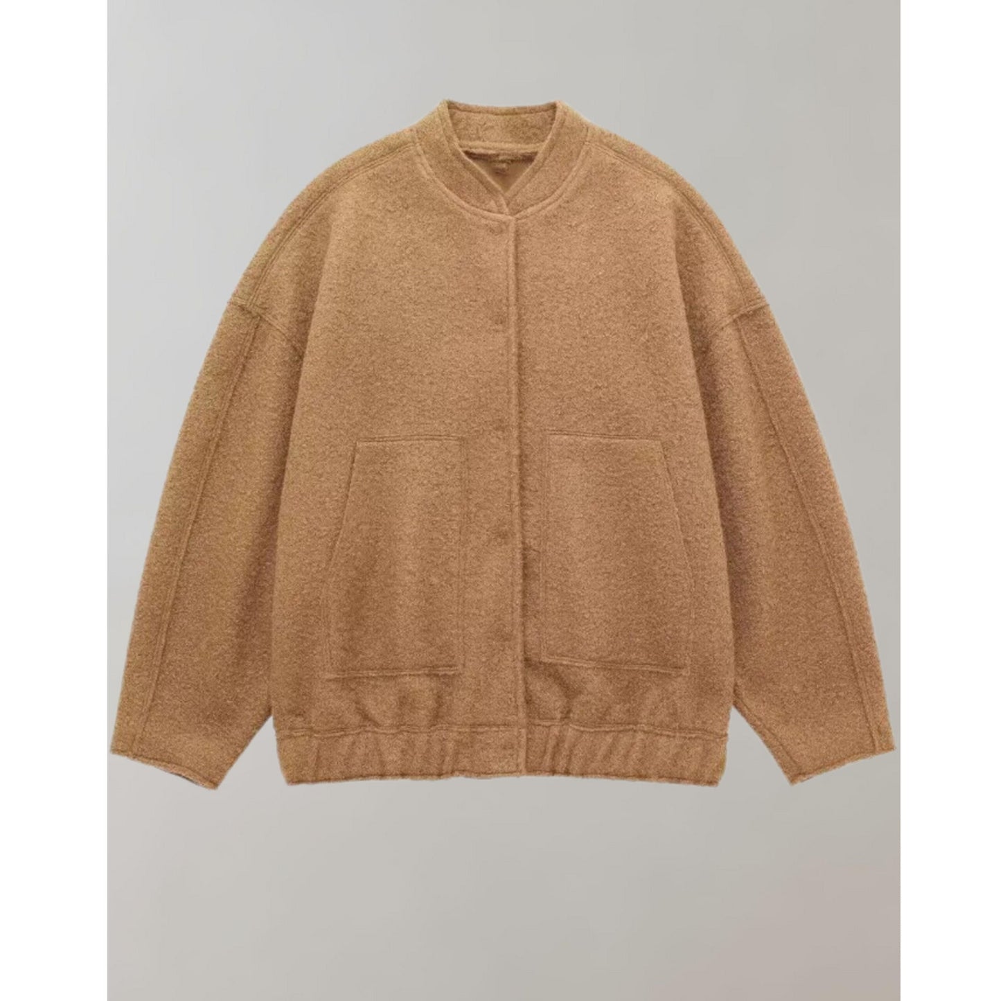 WW | Bomberjacke Knopfverschluss Taschen Jacke Damenjacke