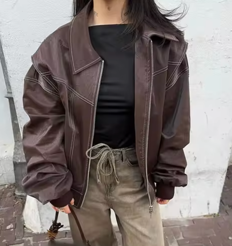 WW | BomberJacke Damen BomberJacke mit Reißverschluss für Den Herbst