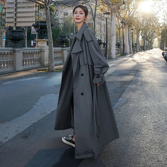 WW | Damen Trenchcoat - Klassisches Doppelreiherdesign