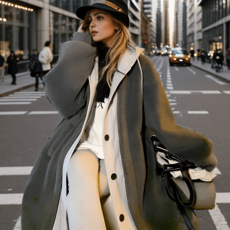 WW | Hooded Long Sherpa Jacket Winter Jacket for Women