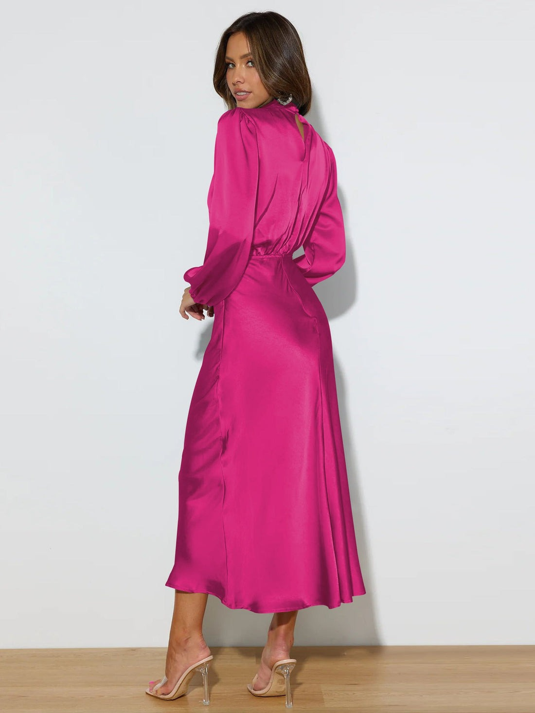 WW | Elegantes Abendkleid für Damen Lang Langärmelig