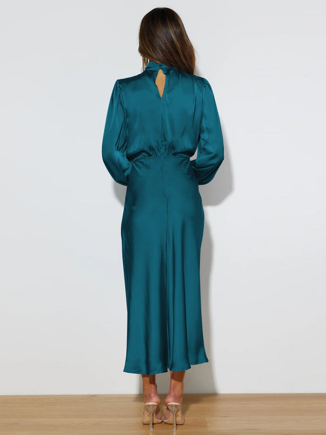 WW | Elegantes Abendkleid für Damen Lang Langärmelig