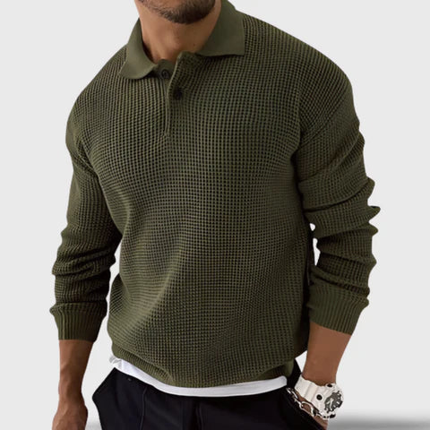WW | stylish knitted polo sweater for men