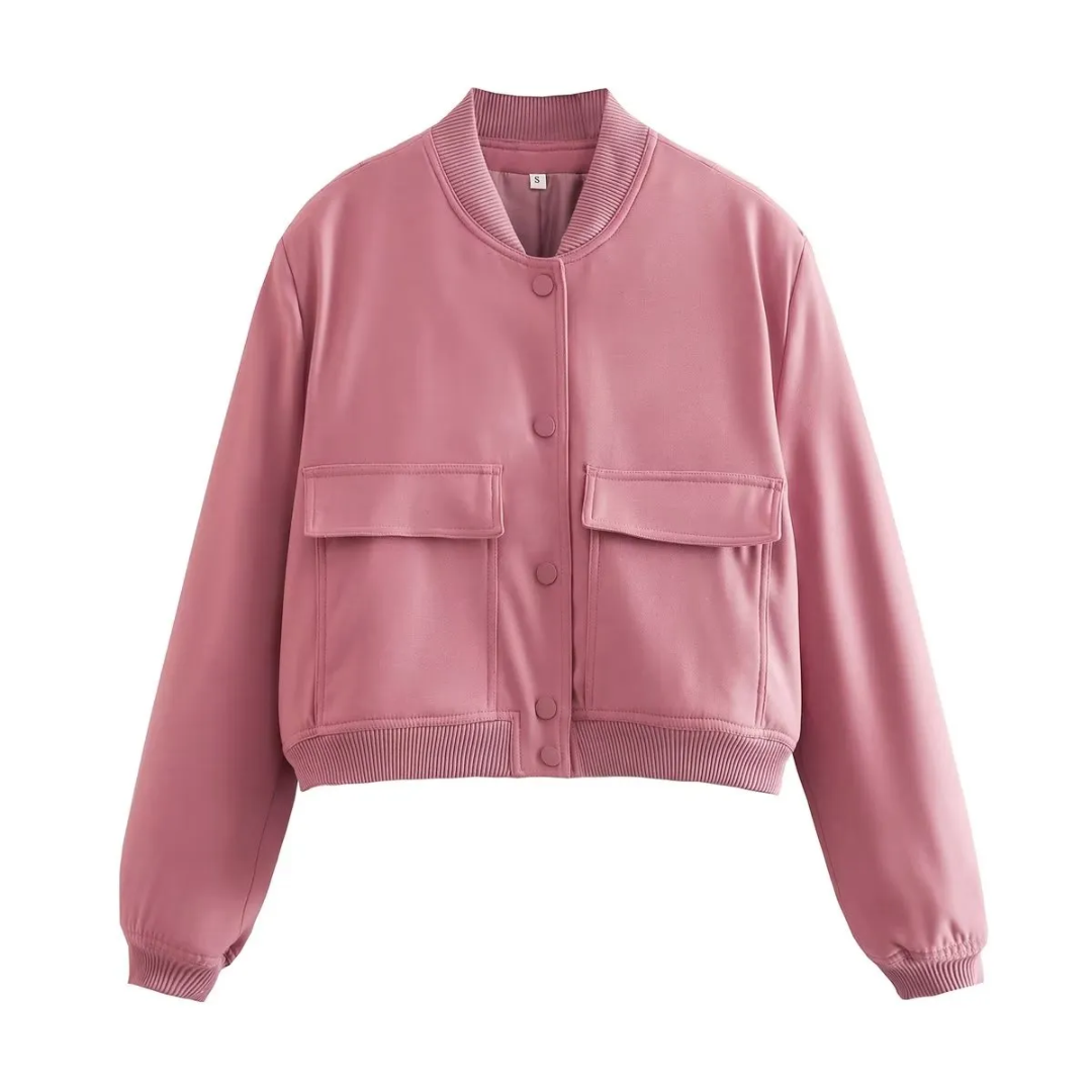 WW | Cropped Varsity Jacket Stylish & casual