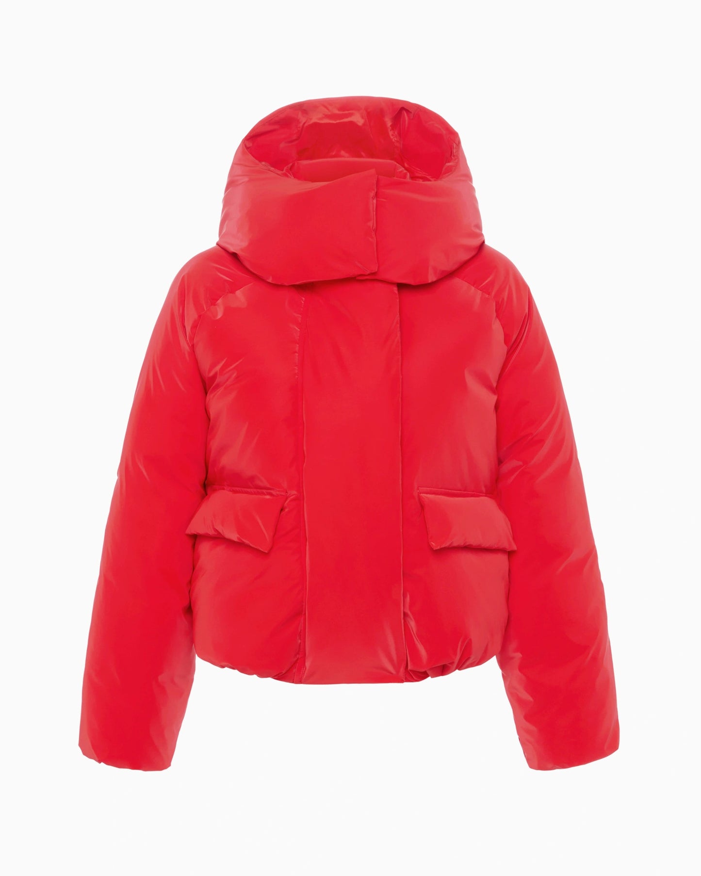 WW | Jacke Damen Hoher Kragen Kapuzen Reißverschluss Design Baumwollgefütterte Jacke