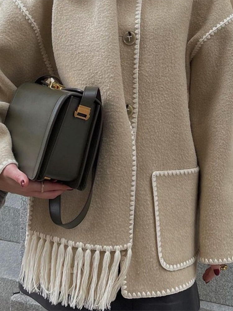 WW | Lena Luxurious Autumn Jacket With Scarf
