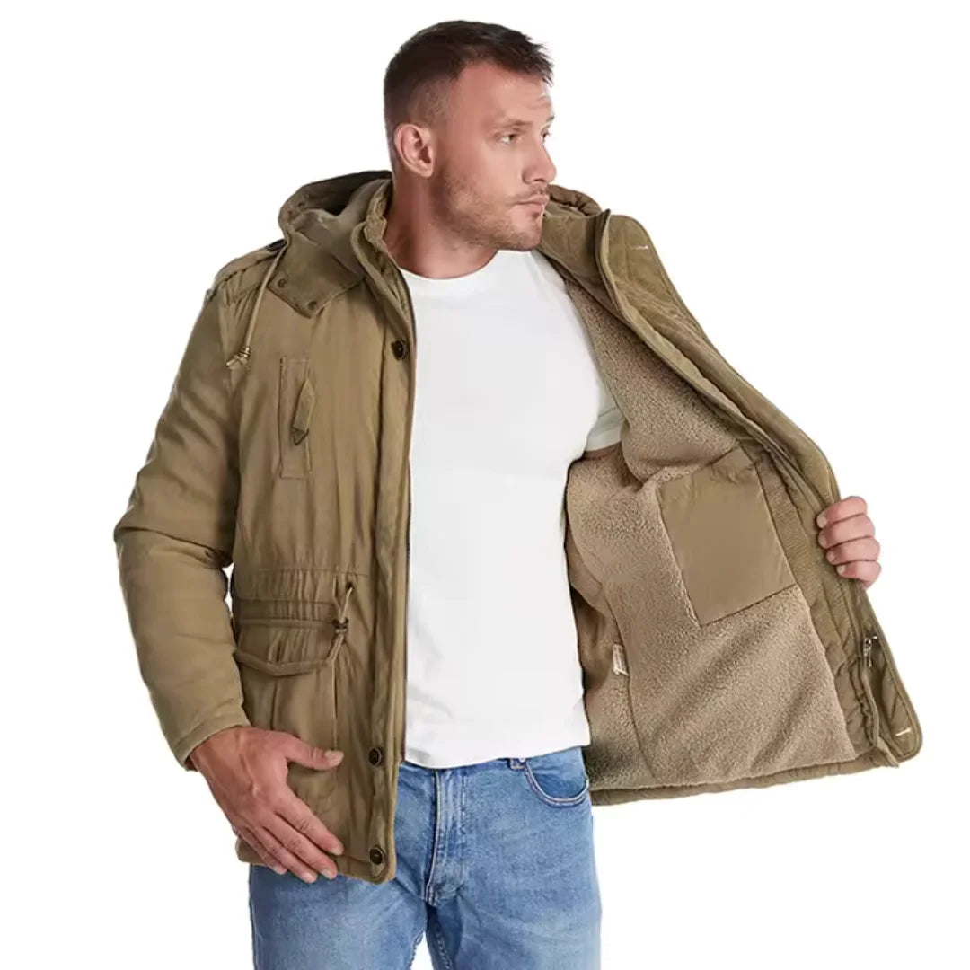 WW | Herren Wintermantel Wind & Wasserdicht Outdoor Mantel