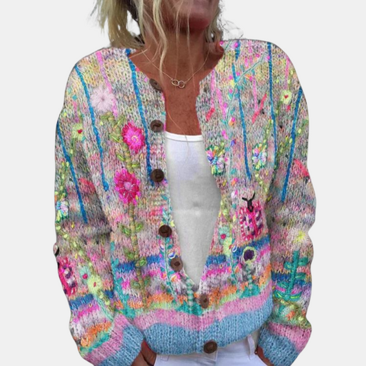WW | Eleganter Blumen Cardigan