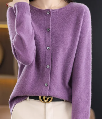 WW | Cardigan with Round Neck Women's Sweater