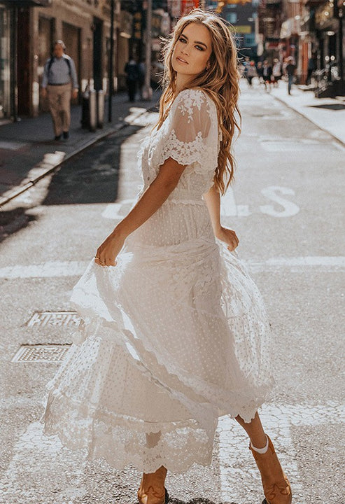 WW | White Lace Dress