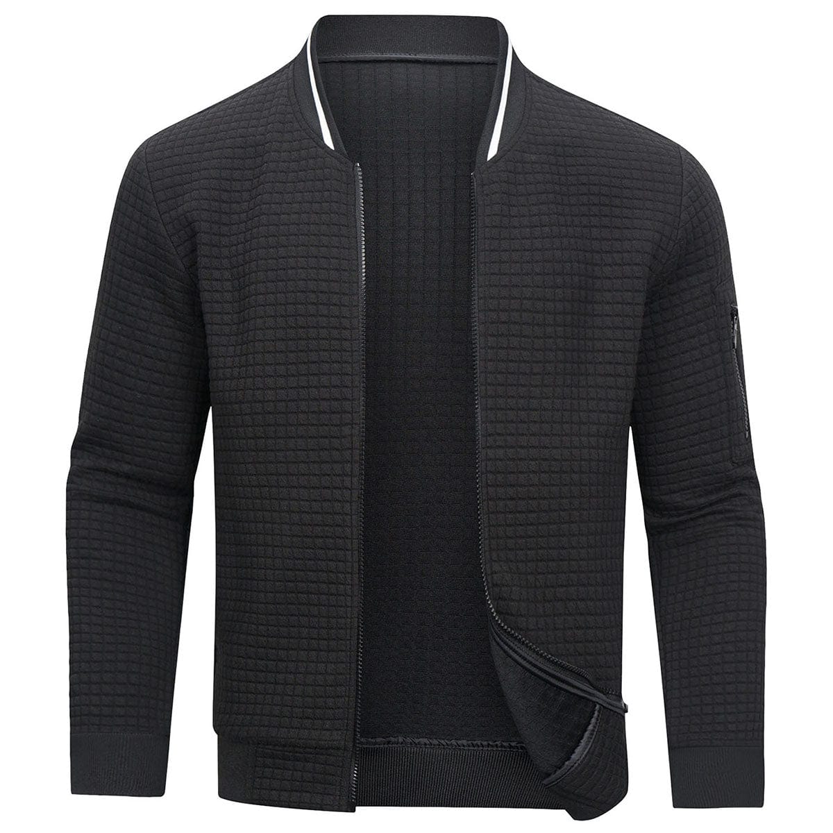WW | Moderner gemütlicher Halbreißverschluss-Pullover im zeitgenössischen Stil