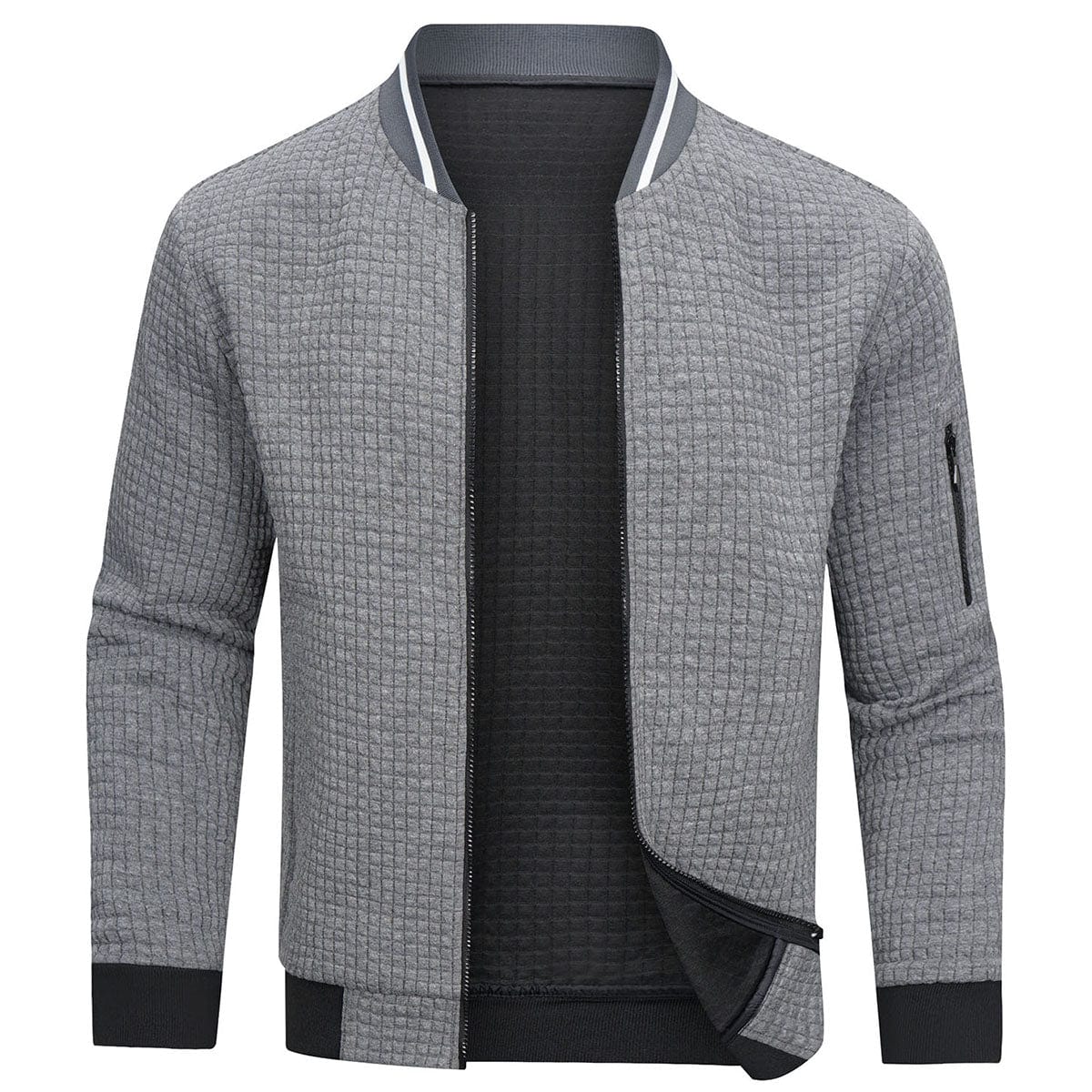 WW | Moderner gemütlicher Halbreißverschluss-Pullover im zeitgenössischen Stil