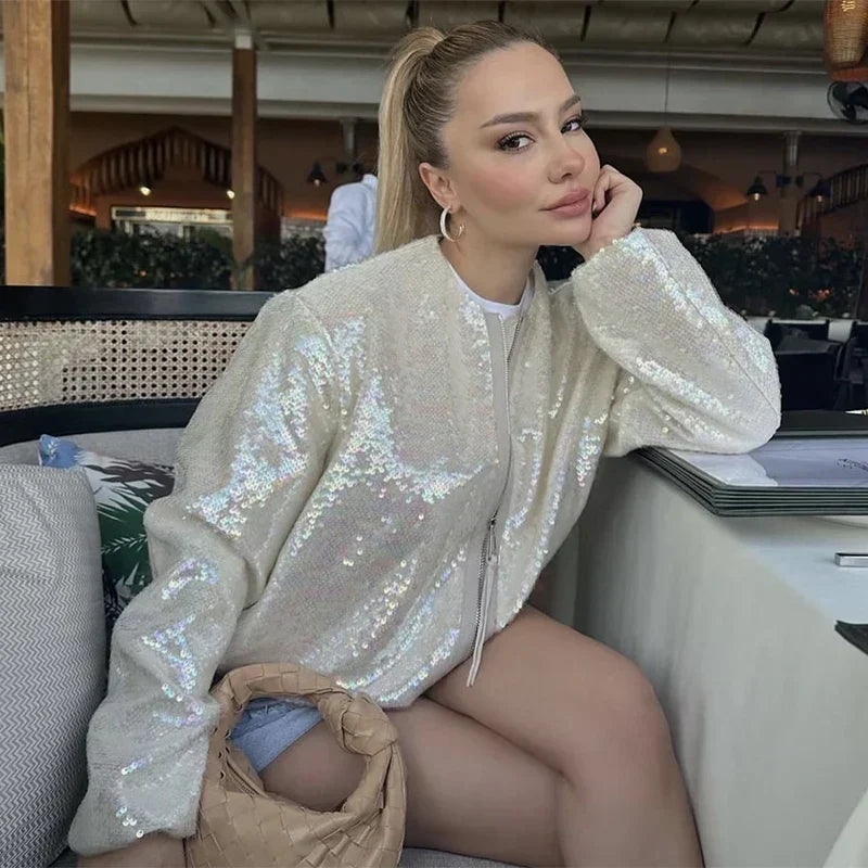 WW | Shiny high-neck jacket